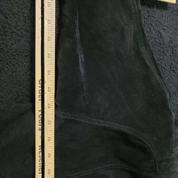 Diversity Womens Genuine Leather Black Size M Leather Long Sleeve Two Button - Picture 4 of 12